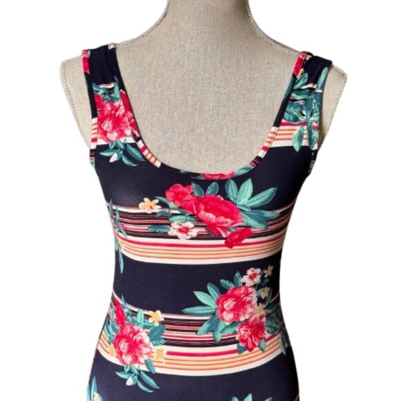 PLANET GOLD Stretchy Bodycon Midi Dress - Size Small - Picture 2 of 7